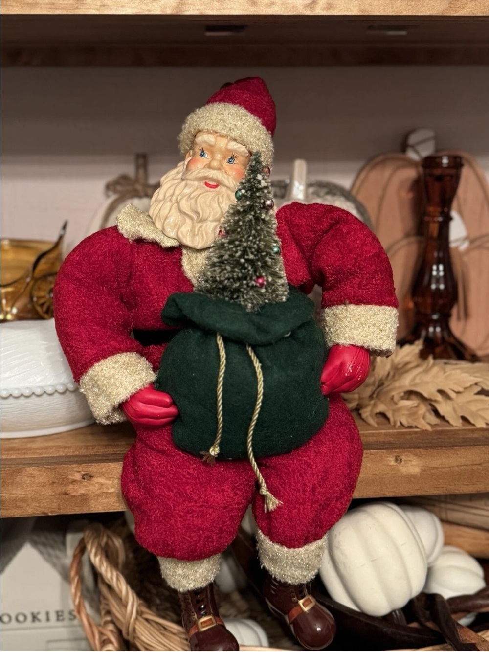Vtg Kitsch Christopher Radko Shiny Brite Santa Claus Coming to Town Music Motion